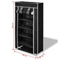 vidaXL - Schoenenkast - met - hoes - 58x28x106 - stof - zwart