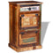 vidaXL - Schoenenkast - met - lade - 4-laags - massief - gerecycled - hout
