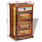 vidaXL - Schoenenkast - met - lade - 4-laags - massief - gerecycled - hout