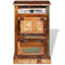 vidaXL - Schoenenkast - met - lade - 4-laags - massief - gerecycled - hout