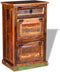 vidaXL - Schoenenkast - met - lade - 4-laags - massief - gerecycled - hout