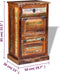 vidaXL - Schoenenkast - met - lade - 4-laags - massief - gerecycled - hout