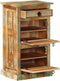 vidaXL - Schoenenkast - met - lade - 4-laags - massief - gerecycled - hout