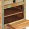 vidaXL - Schoenenkast - met - lade - 4-laags - massief - gerecycled - hout