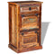 vidaXL - Schoenenkast - met - lade - 4-laags - massief - gerecycled - hout
