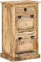 vidaXL - Schoenenkast - met - lade - 4-laags - massief - ruw - mangohout
