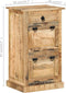 vidaXL - Schoenenkast - met - lade - 4-laags - massief - ruw - mangohout