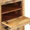 vidaXL - Schoenenkast - met - lade - 4-laags - massief - ruw - mangohout
