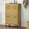 vidaXL - Schoenenkast - met - metalen - poten - OSLO - massief - grenenhout - wit