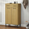 vidaXL - Schoenenkast - met - metalen - poten - OSLO - massief - grenenhout - wit