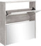 vidaXL - Schoenenkast - met - spiegel - 2-laags - 63x17x67 - cm - betongrijs