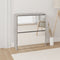 vidaXL - Schoenenkast - met - spiegel - 2-laags - 63x17x67 - cm - gerookt - eiken