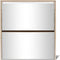 vidaXL - Schoenenkast - met - spiegel - 2-laags - 63x17x67 - cm - betongrijs