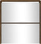 vidaXL - Schoenenkast - met - spiegel - 2-laags - 63x17x67 - cm - gerookt - eiken