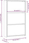 vidaXL - Schoenenkast - met - spiegel - 3-laags - 63x17x102,5 - cm - grijs - sonoma