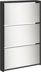 vidaXL Schoenenkast met spiegel 5-laags 63x17x169,5 cm zwart