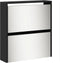 vidaXL Schoenenkast met spiegel 5-laags 63x17x169,5 cm zwart