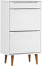 vidaXL - Schoenenkast - MOLDE - 59,5x35x103 - cm - massief - grenenhout - wit