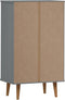 vidaXL - Schoenenkast - MOLDE - 59,5x35x103 - cm - massief - grenenhout - grijs