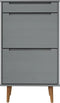vidaXL - Schoenenkast - MOLDE - 59,5x35x103 - cm - massief - grenenhout - grijs