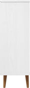 vidaXL - Schoenenkast - MOLDE - 59,5x35x103 - cm - massief - grenenhout - wit