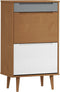 vidaXL - Schoenenkast - MOLDE - 59,5x35x103 - cm - massief - grenenhout - bruin