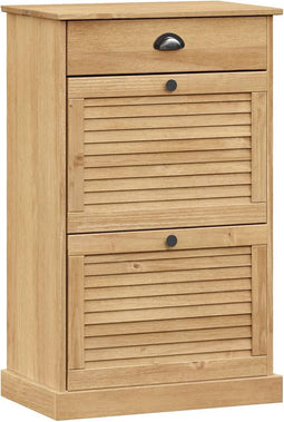 vidaXL - Schoenenkast - VIGO - 60x35x96 - cm - massief - grenenhout