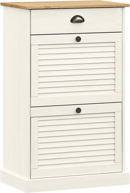vidaXL - Schoenenkast - VIGO - 60x35x96 - cm - massief - grenenhout - wit
