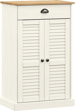 vidaXL - Schoenenkast - VIGO - 60x35x96 - cm - massief - grenenhout - wit