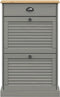 vidaXL - Schoenenkast - VIGO - 60x35x96 - cm - massief - grenenhout - grijs