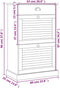 vidaXL - Schoenenkast - VIGO - 60x35x96 - cm - massief - grenenhout - grijs