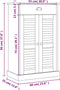 vidaXL - Schoenenkast - VIGO - 60x35x96 - cm - massief - grenenhout - grijs