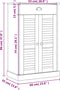 vidaXL - Schoenenkast - VIGO - 60x35x96 - cm - massief - grenenhout - wit