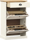 vidaXL - Schoenenkast - VIGO - 60x35x96 - cm - massief - grenenhout - wit