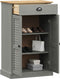 vidaXL - Schoenenkast - VIGO - 60x35x96 - cm - massief - grenenhout - grijs