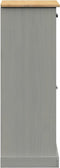 vidaXL - Schoenenkast - VIGO - 60x35x96 - cm - massief - grenenhout - grijs