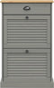 vidaXL - Schoenenkast - VIGO - 60x35x96 - cm - massief - grenenhout - grijs