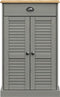 vidaXL - Schoenenkast - VIGO - 60x35x96 - cm - massief - grenenhout - grijs