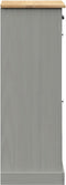vidaXL - Schoenenkast - VIGO - 60x35x96 - cm - massief - grenenhout - grijs