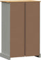 vidaXL - Schoenenkast - VIGO - 60x35x96 - cm - massief - grenenhout - grijs