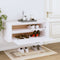 vidaXL - Schoenenkast - wandgemonteerd - 100x35x38cm - bewerkt - hout - bruineiken