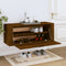 vidaXL - Schoenenkast - wandgemonteerd - 100x35x38cm - bewerkt - hout - bruineiken