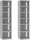 vidaXL - Schoenenkasten - 2 - st - 27,5x27x102 - cm - betongrijs