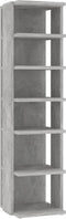 vidaXL - Schoenenkasten - 2 - st - 27,5x27x102 - cm - betongrijs