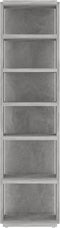 vidaXL - Schoenenkasten - 2 - st - 27,5x27x102 - cm - betongrijs