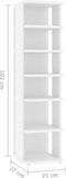 vidaXL - Schoenenkasten - 2 - st - 27,5x27x102 - cm - bewerkt - hout - wit