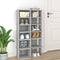 vidaXL - Schoenenkasten - 2 - st - 27,5x27x102 - cm - bewerkt - hout - wit