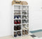 vidaXL - Schoenenkasten - 2 - st - 27,5x27x102 - cm - hoogglans - wit