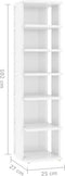 vidaXL - Schoenenkasten - 2 - st - 27,5x27x102 - cm - hoogglans - wit