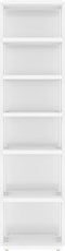 vidaXL - Schoenenkasten - 2 - st - 27,5x27x102 - cm - hoogglans - wit